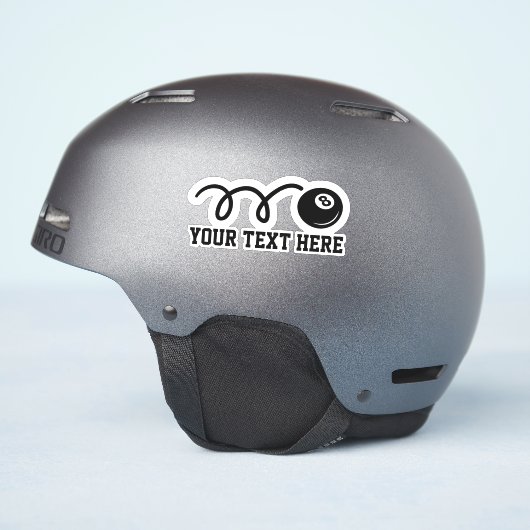 Personalisiertes Achterball-Vinyl Aufkleber (Helmseite)