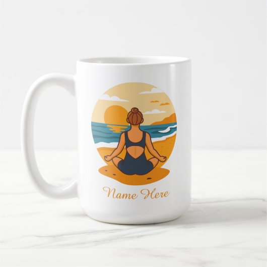 Personalisiertes Achtsamkeits-Yoga Kaffeetasse (Links)
