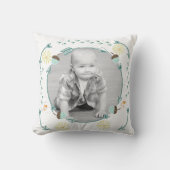 Personalisiertes Acorn Arrow Garland Baby Foto Kissen (Vorderseite)