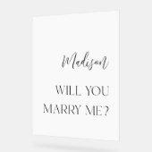 Personalisiertes Acryl wirst du mich heiraten Acrylschild (Winkel)