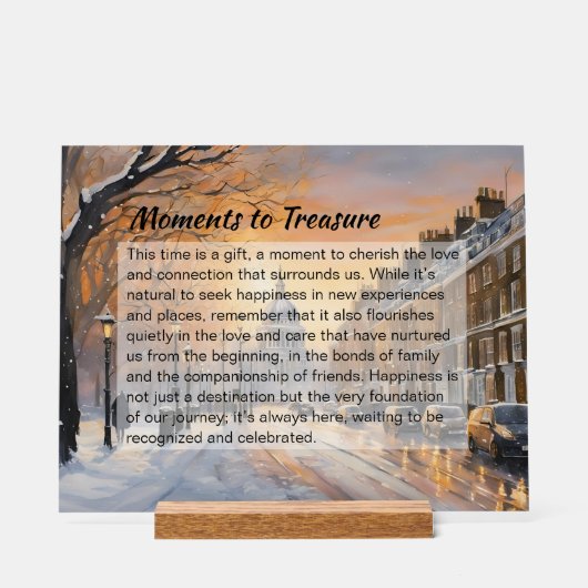 Personalisiertes Acrylic Holiday Sign - Elegante D Acrylschild (Vorderseite)