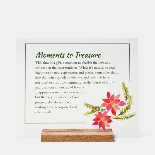 Personalisiertes Acrylic Holiday Sign - Elegante D Acrylschild (Vorderseite)