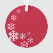 Personalisiertes Acrylic Snowflake Foto Ornament (Rückseite)