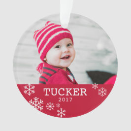 Personalisiertes Acrylic Snowflake Foto Ornament
