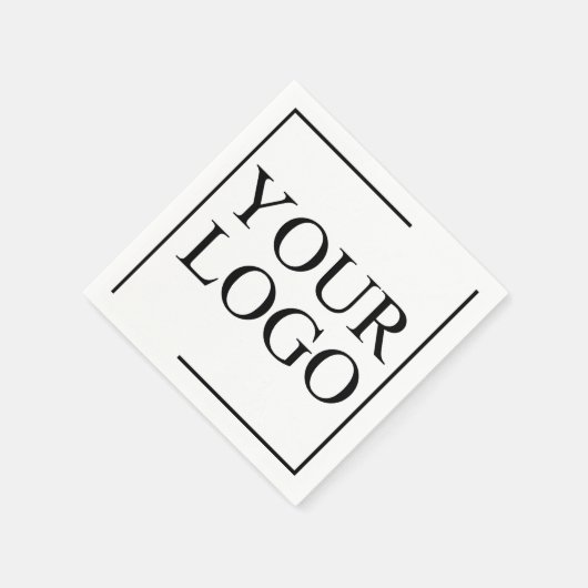 Personalisiertes Add-Logo Moderne Elegant einfach Serviette (Ecke)