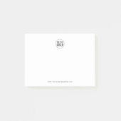 Personalisiertes Add-On für Unternehmen Modernes M Post-it Klebezettel (Vorderseite)