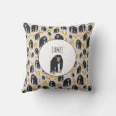 Personalisiertes Affen-Schimpansen- und Bananenmus Kissen (Rückseite)