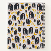 Personalisiertes Affen-Schimpansen- und Bananenmus Notizblock (Rückseite)