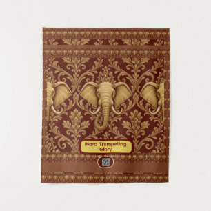 Personalisiertes Afrikanisch: Elefant Mara Glory Wandteppich
