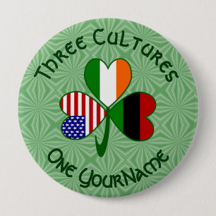Personalisiertes afrikanisch-irisch-amerikanisches button