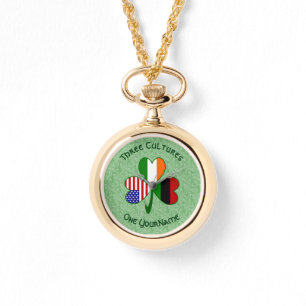 Personalisiertes afrikanisches irisch-amerikanisch armbanduhr