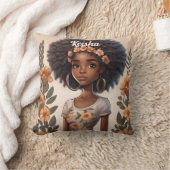 Personalisiertes Afrikanisches Mädchenkissen Kissen (Decke)