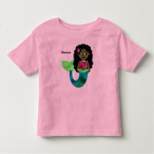 Personalisiertes afrikanisches Meerjungfrauenfoto Kleinkind T-shirt (Vorderseite)