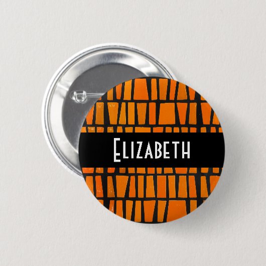 Personalisiertes afrikanisches Stammesmuster Button (Vorne & Hinten)