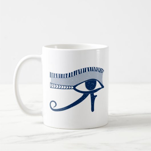 Personalisiertes ägyptisches Auge des Horus Kaffeetasse (Links)