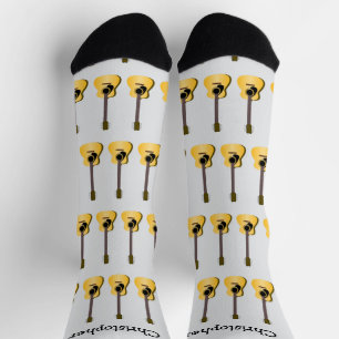 Personalisiertes Akustikgitarren-Design Socken