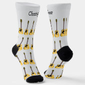 Personalisiertes Akustikgitarren-Design Socken (Gewinkelt)