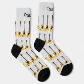 Personalisiertes Akustikgitarren-Design Socken (Rechts)