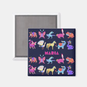 Personalisiertes Alebrije mexikanische Tiere Kunst Magnet (Vorderseite/Rückseite)