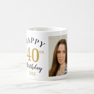 Personalisiertes Alles Gute zum 40. Geburtstag 5 F Kaffeetasse