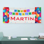 Personalisiertes alles Gute zum Geburtstag Banner (Messe)