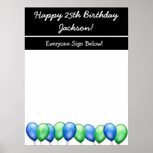 Geburtstag Personalisiert Poster Zazzle De