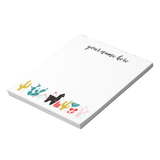 Personalisiertes Alpaca Notepad Notizblock (Rotiert)