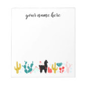 Personalisiertes Alpaca Notepad Notizblock (Vorderseite)