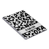 Personalisiertes Alphabet-Buchstabenmuster Notizblock (Rechte Seite)