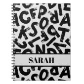 Personalisiertes Alphabet-Buchstabenmuster Notizblock (Vorderseite)