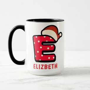 Personalisiertes Alphabet 'E' Weihnachten  Tasse