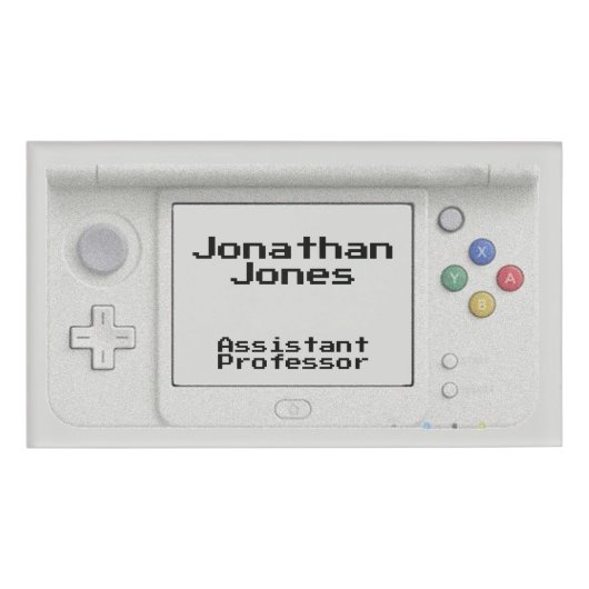 Personalisiertes Alte Schule Handheld-Elektroniksp Namenschild (Vorderseite)