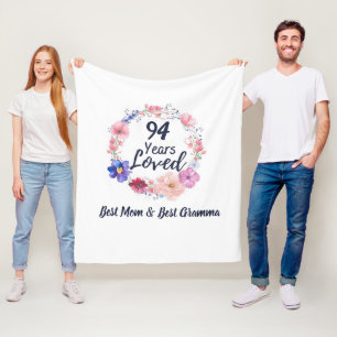 Personalisiertes Alter 94 Jahre geliebt Fleecedecke
