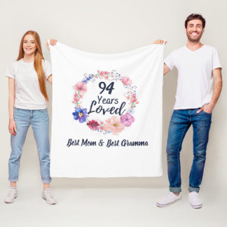 Personalisiertes Alter 94 Jahre geliebt Fleecedecke