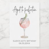 Personalisiertes Alter bis Perfection Mini Weinetikett (Einzelnes Label)