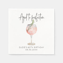 Personalisiertes Alter bis Perfektion Geburtstag Serviette