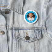 Personalisiertes Alter, Name und Foto Geburtstag Button (Beispiel)