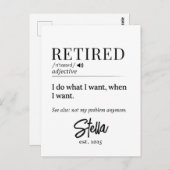 Personalisiertes Altersvorsorgegeschenk - "Lehnsuc Postkarte (Vorne/Hinten)