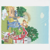 Personalisiertes altes MacDonald's Farm Fleece Bla (Vorderseite (Horizontal))