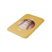 Personalisiertes Altwetter Baseball Badematte (Schrägansicht)