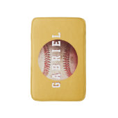 Personalisiertes Altwetter Baseball Badematte (Vorderseite Vertikal)
