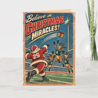 Personalisiertes American-Football-Weihnachten Feiertagskarte