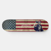 Personalisiertes American Skeleton Pirate Skateboa Skateboard (Horizontal)