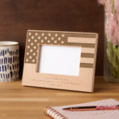 Personalisiertes amerikanisches Flaggengedächtnis Geätzte Rahmen (Links)