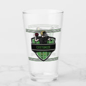 Personalisiertes amerikanisches Fußballthema Glas (Vorderseite)