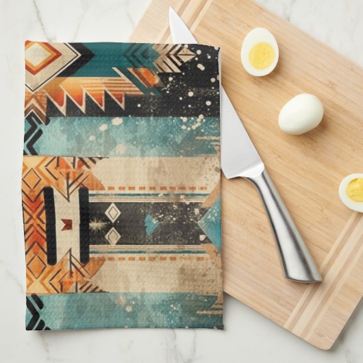 Personalisiertes amerikanisches Südwestdesign Geschirrtuch (Viertel Falte)