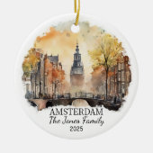 Personalisiertes Amsterdamer Ornament, Niederlande Keramik Ornament (Vorne)