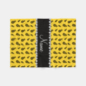 Personalisiertes Ananas-Muster Fleecedecke (Vorderseite (Horizontal))
