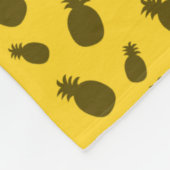 Personalisiertes Ananas-Muster Fleecedecke (Ecke)
