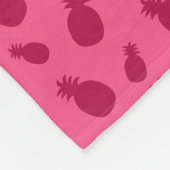 Personalisiertes Ananas-Muster Fleecedecke (Ecke)
